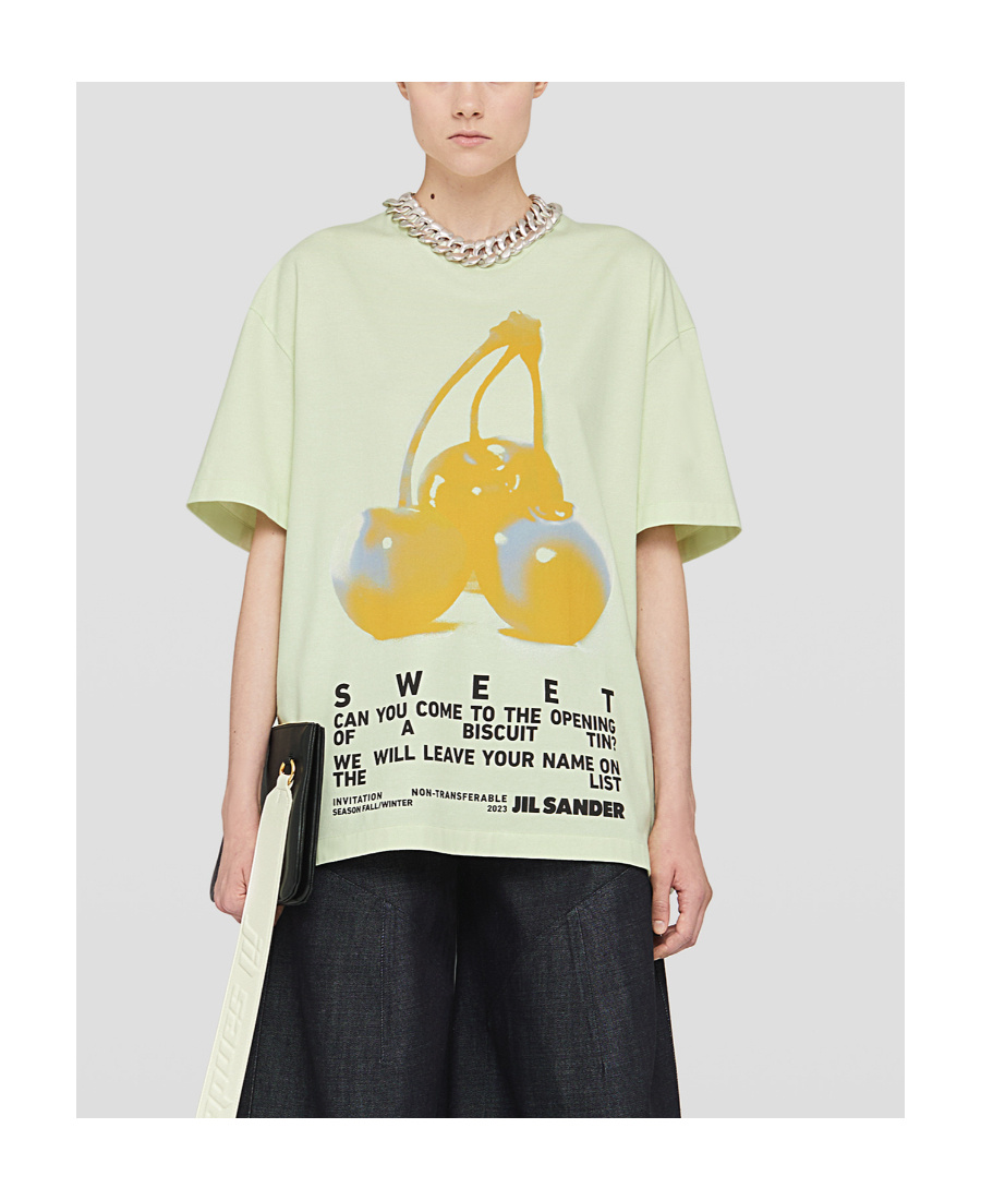 Jil Sander Graphic-print Cotton T-shirt In White