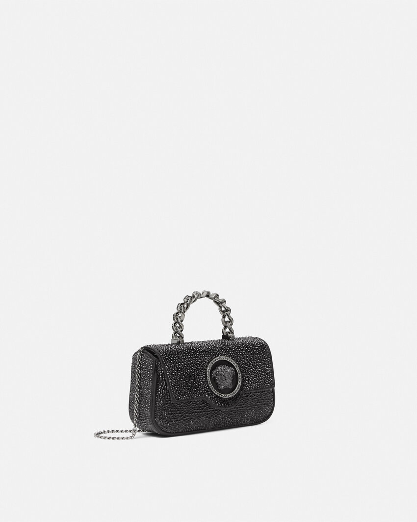Versace La Medusa Mini Bag In Black