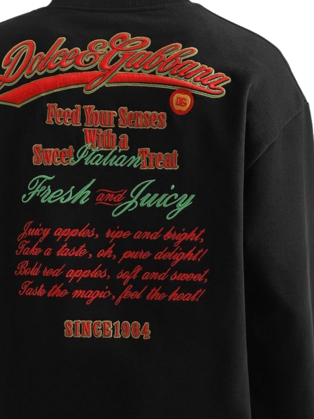 Dolce & Gabbana Sweatshirt With Print And Embroidery In Black