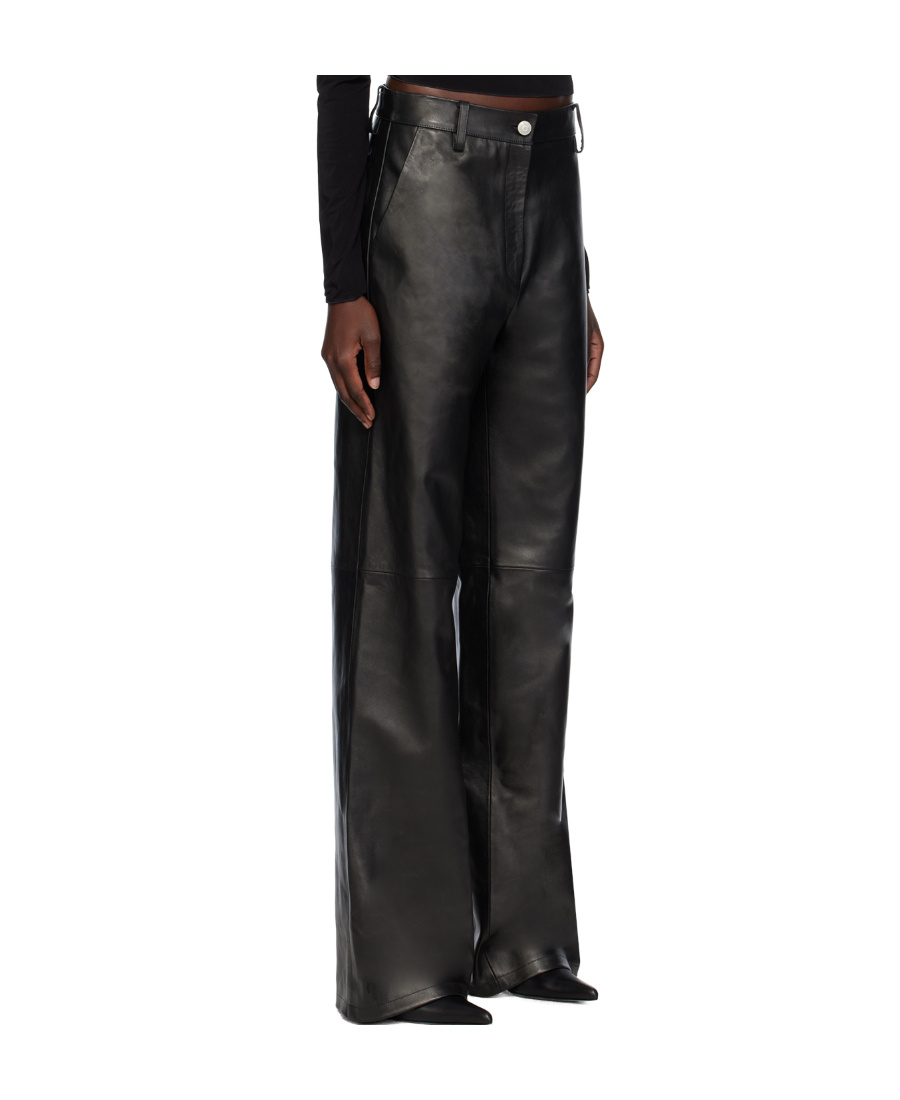 Magda Butrym Wide-leg Tailored Leather Pants In Black