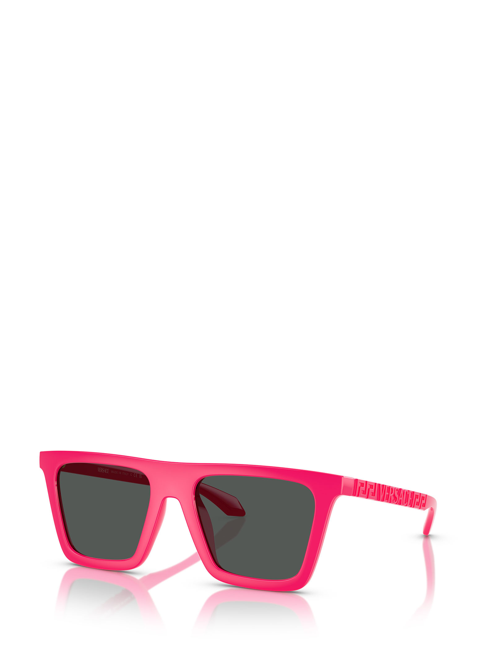 Versace Logo-arm Detail Sunglasses In Black