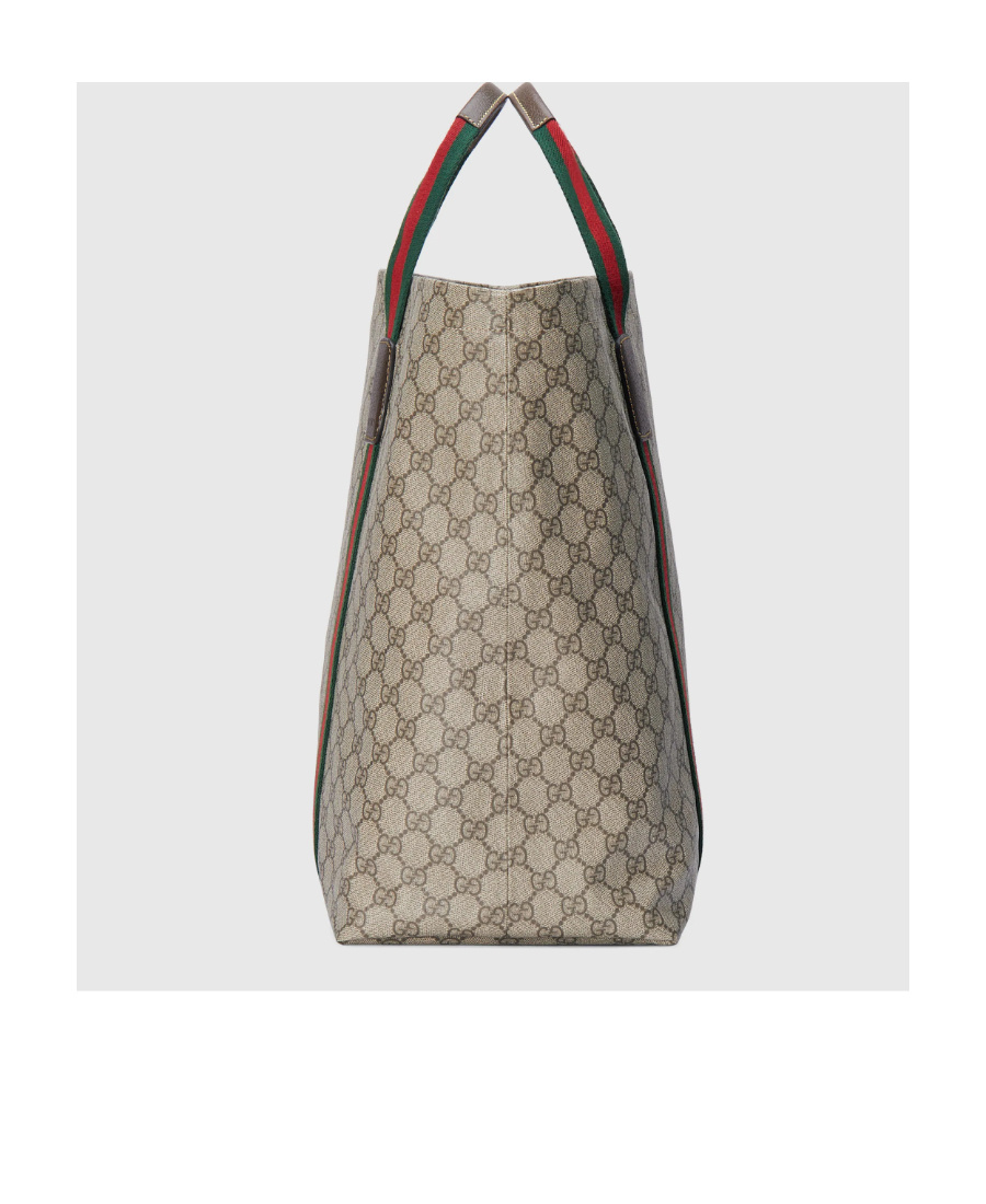 Gucci Gg Supreme Canvas Tote Bag In Nude