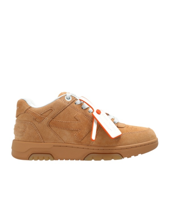 Off-white Lace-up Low-cut Casual Shoes In Brown