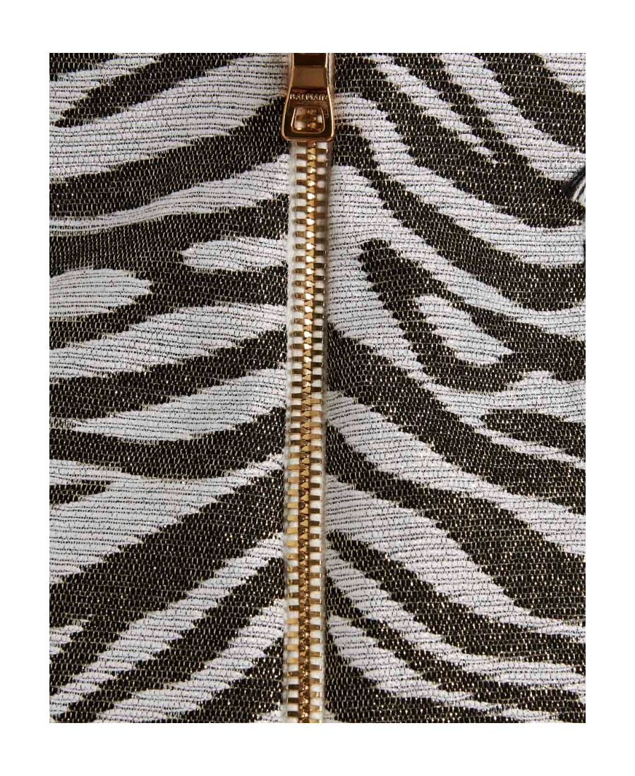 Balmain Lurex Zebra Skirts Multicolor In Black