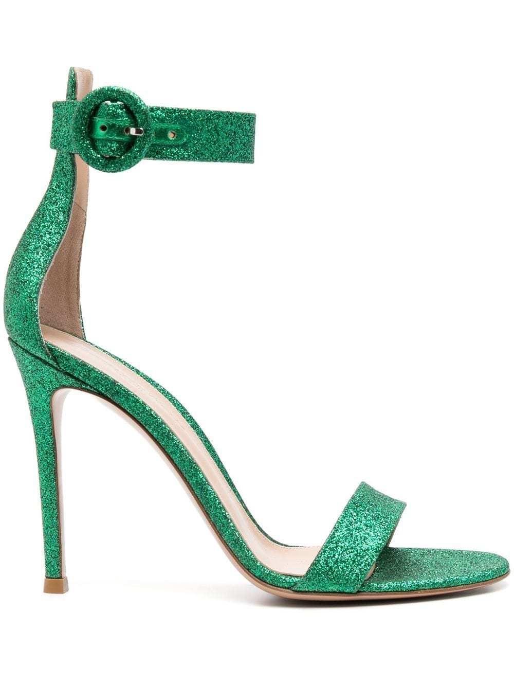 GIANVITO ROSSI LOGO HIGH-HEELED SANDALS