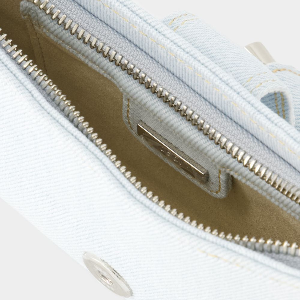 Osoi Small Brocle Denim Shoulder Bag In White