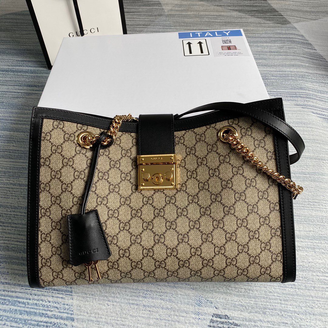 Gucci Padlock Medium Gg Shoulder Bag In Nude