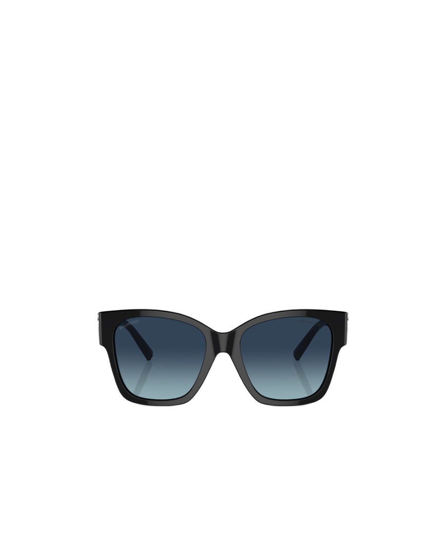 Tiffany & Co 54mm Gradient Polarized Square Sunglasses In Black