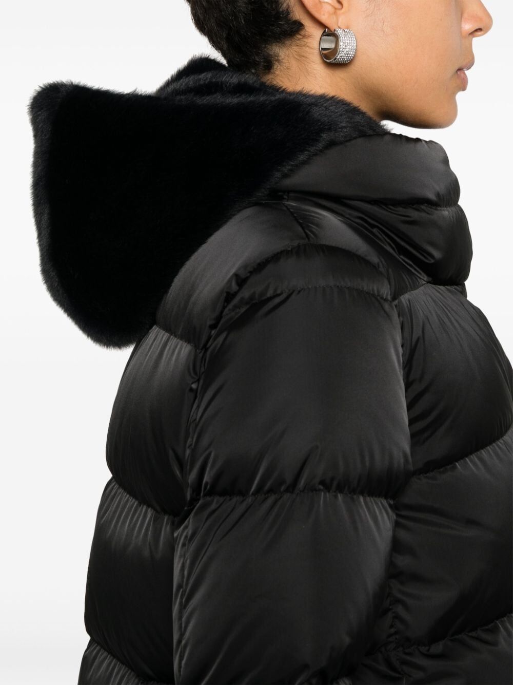 Herno Detachable-hood Padded Jacket In Black