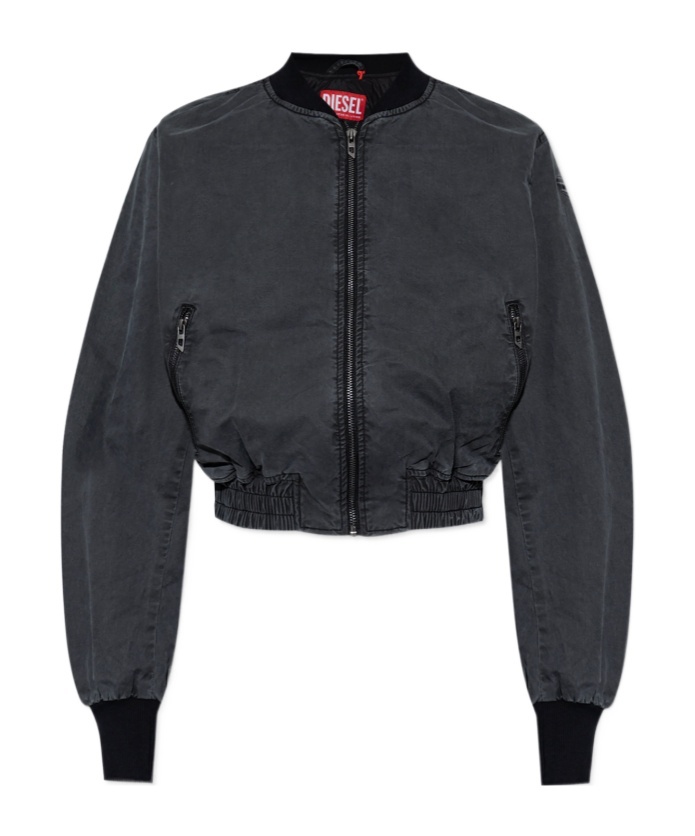 Diesel Black G-rail-p1 Bomber Jacket In Black