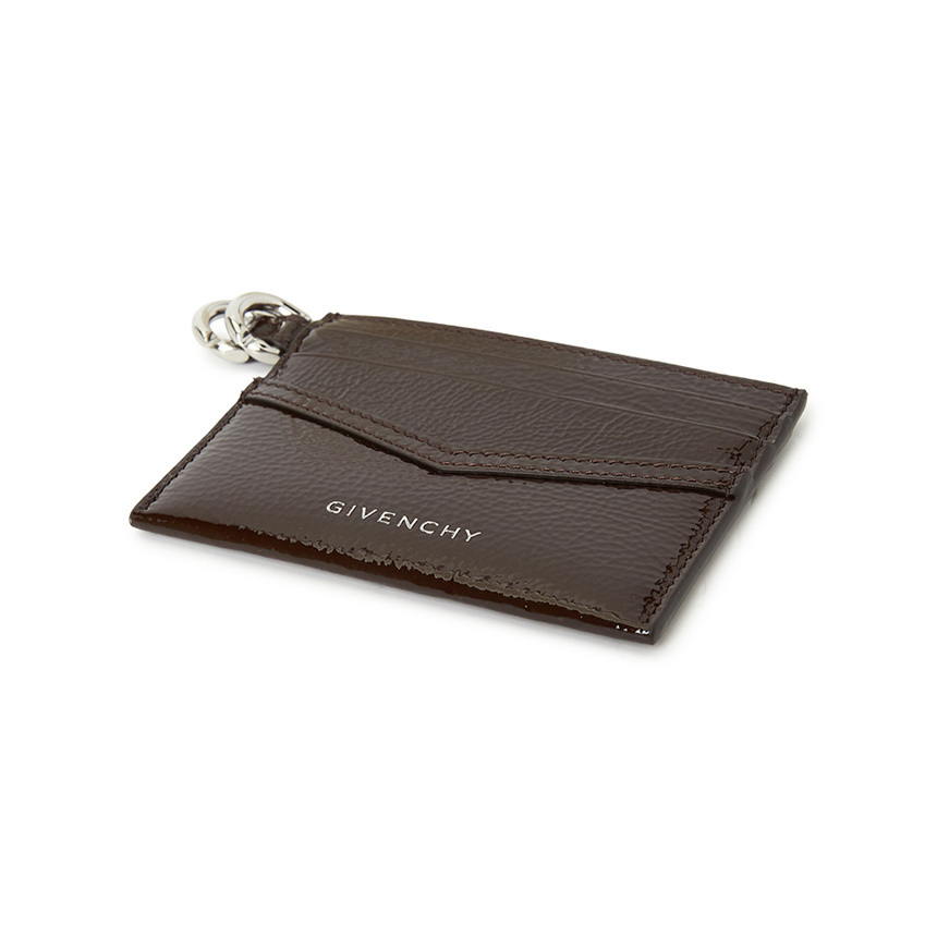 Givenchy Logo Card Holder In Brown