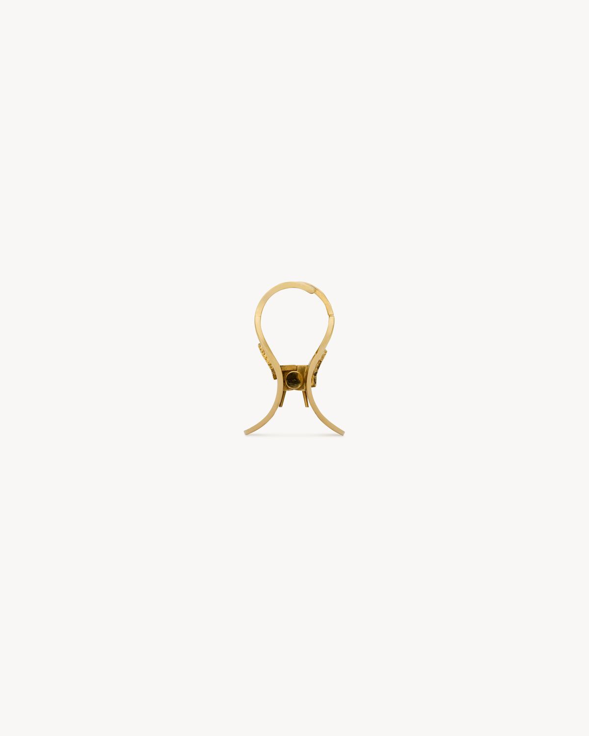 Saint Laurent Cassandre Claw Clip In Hammered Metal In Gold
