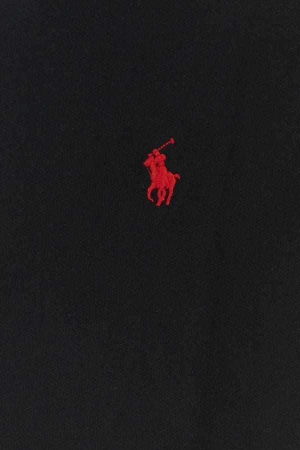 Polo Ralph Lauren Logo Embroidered Regular T-shirt In Black