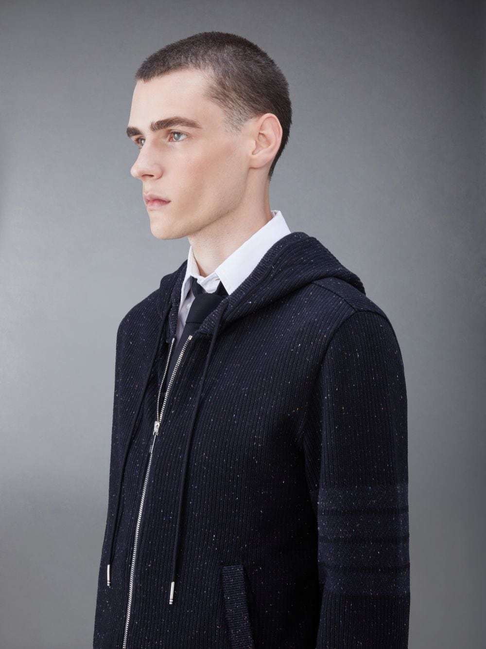 Thom Browne Zip Sweatshirt In Black