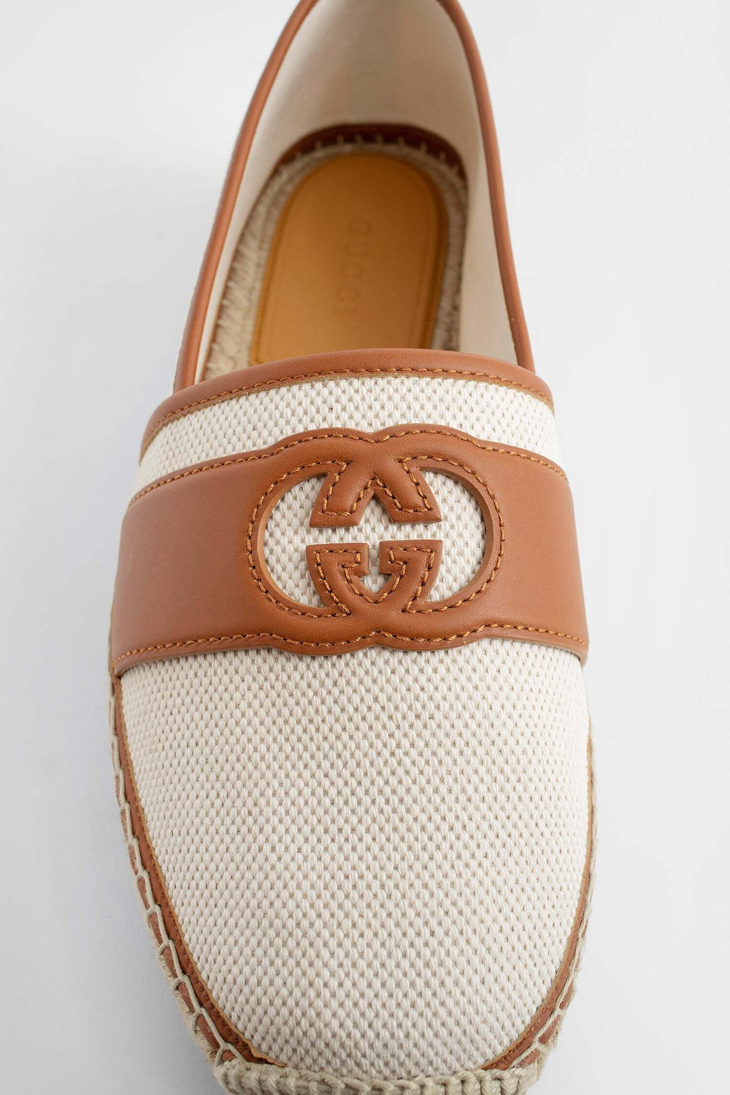 Gucci Beige Cotton And Linen Espadrilles For Men In Multicolor