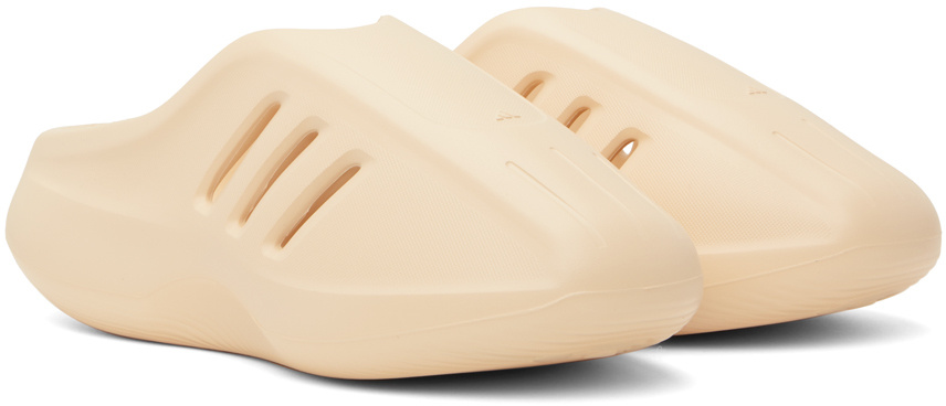 Adidas Originals Adifom Iiinfinity Round-toe Slippers In Beige