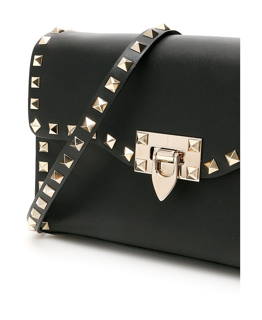 Valentino Rockstud Small Shoulder Bag In Black