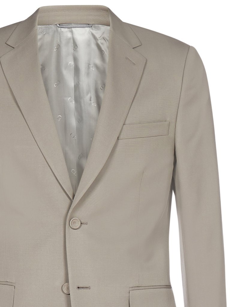 Dior Single-breasted Suit Jacket In Nude