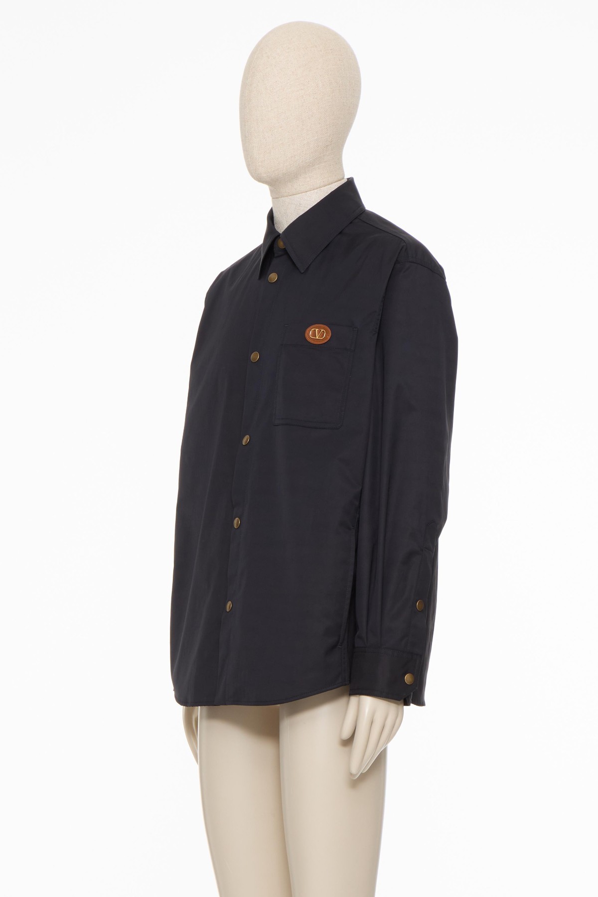 Valentino Garavani Man Shirt Black Size 38 Polyester, Elastomultiester In Black