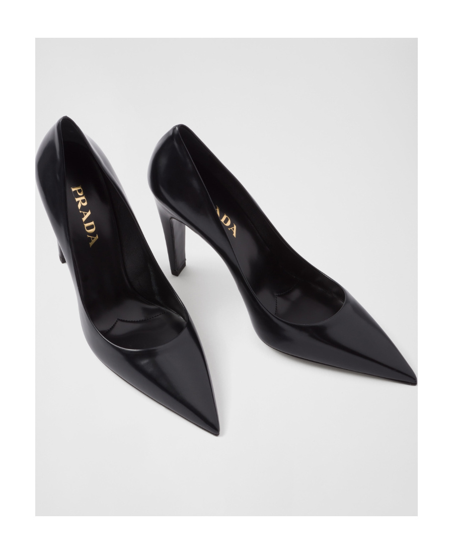 Prada Pointed And Shallow High Heels In Black