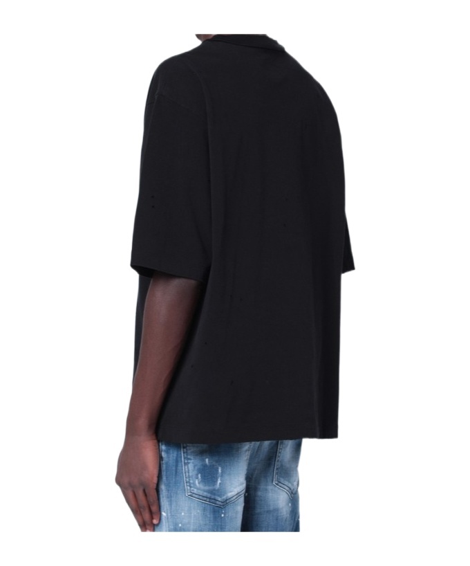 Dsquared2 Logo Graphic Crew Neck Relaxed Fit T-shirt In Black