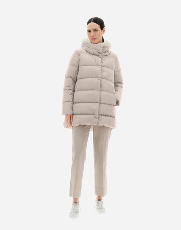 Herno Hooded Padded Puffer Jacket In Nude