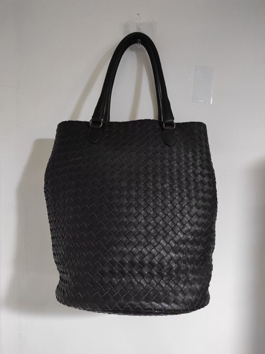 Shop Bottega Veneta Weave A Handbag In Black