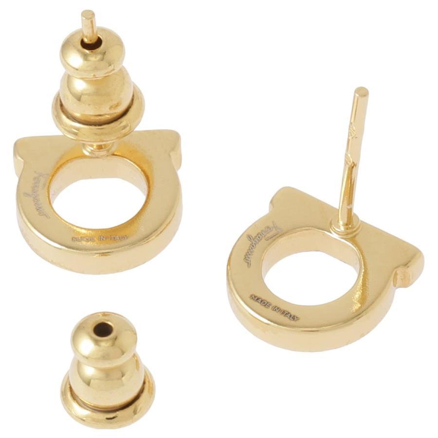 Ferragamo Gancini Earrings Gold-tone Finish Pearl