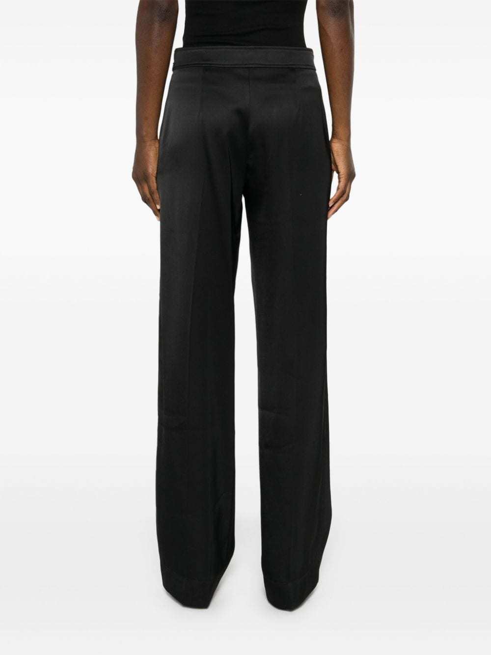 Jil Sander High Waist Wide-leg Trousers In Black