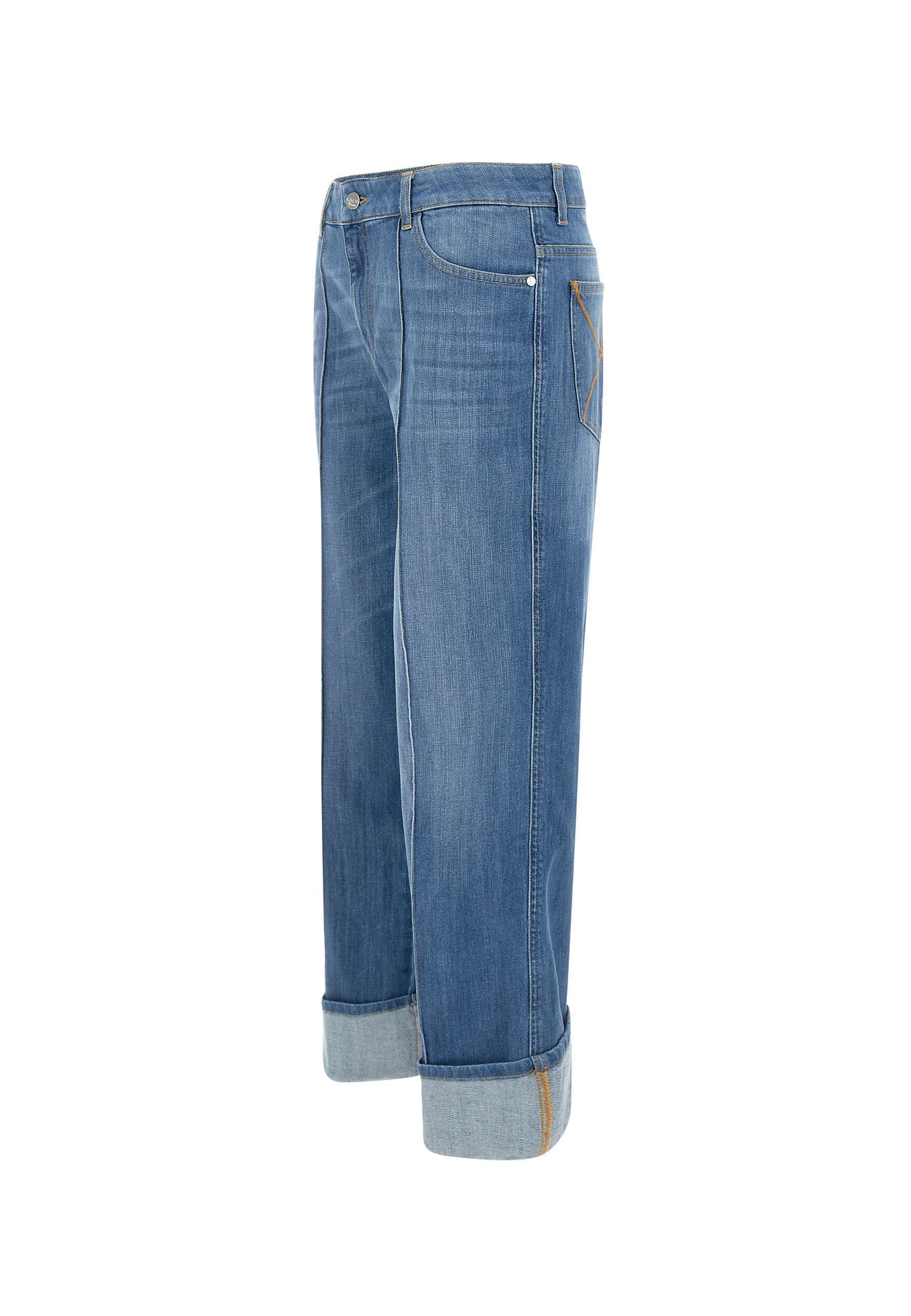 Kaos Piped-trim Jeans In Blue