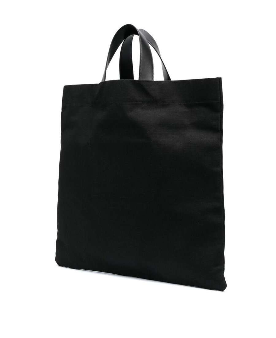 Jil Sander Logo-print Tote Bag In Black