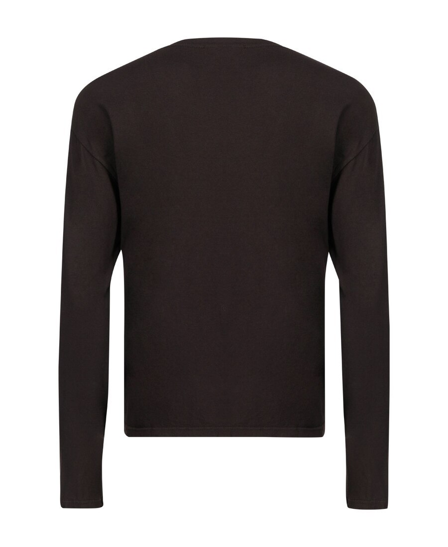 James Perse Long-sleeve Fitted Top In Brown
