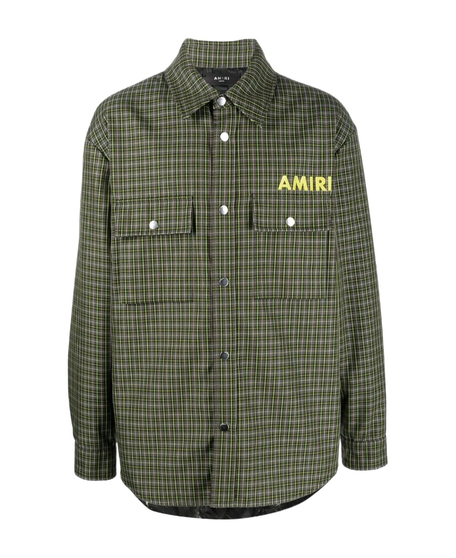 Amiri Logo-print Shirt Jacket In Green