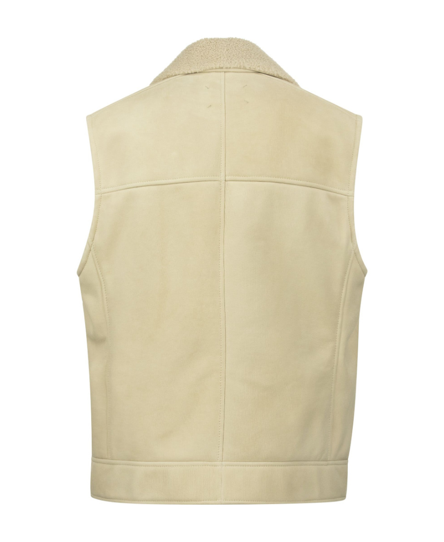 Brunello Cucinelli Zip-up Leather Vest In Green
