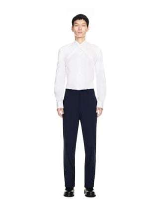 Off-white Mid-rise Tailored Trousers In Black