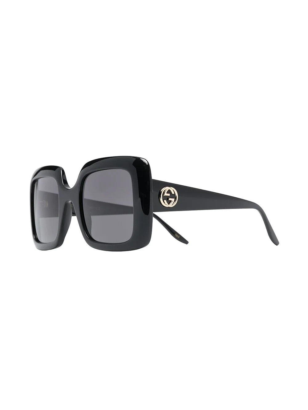 Gucci Interlocking G Square-frame Sunglasses In Black