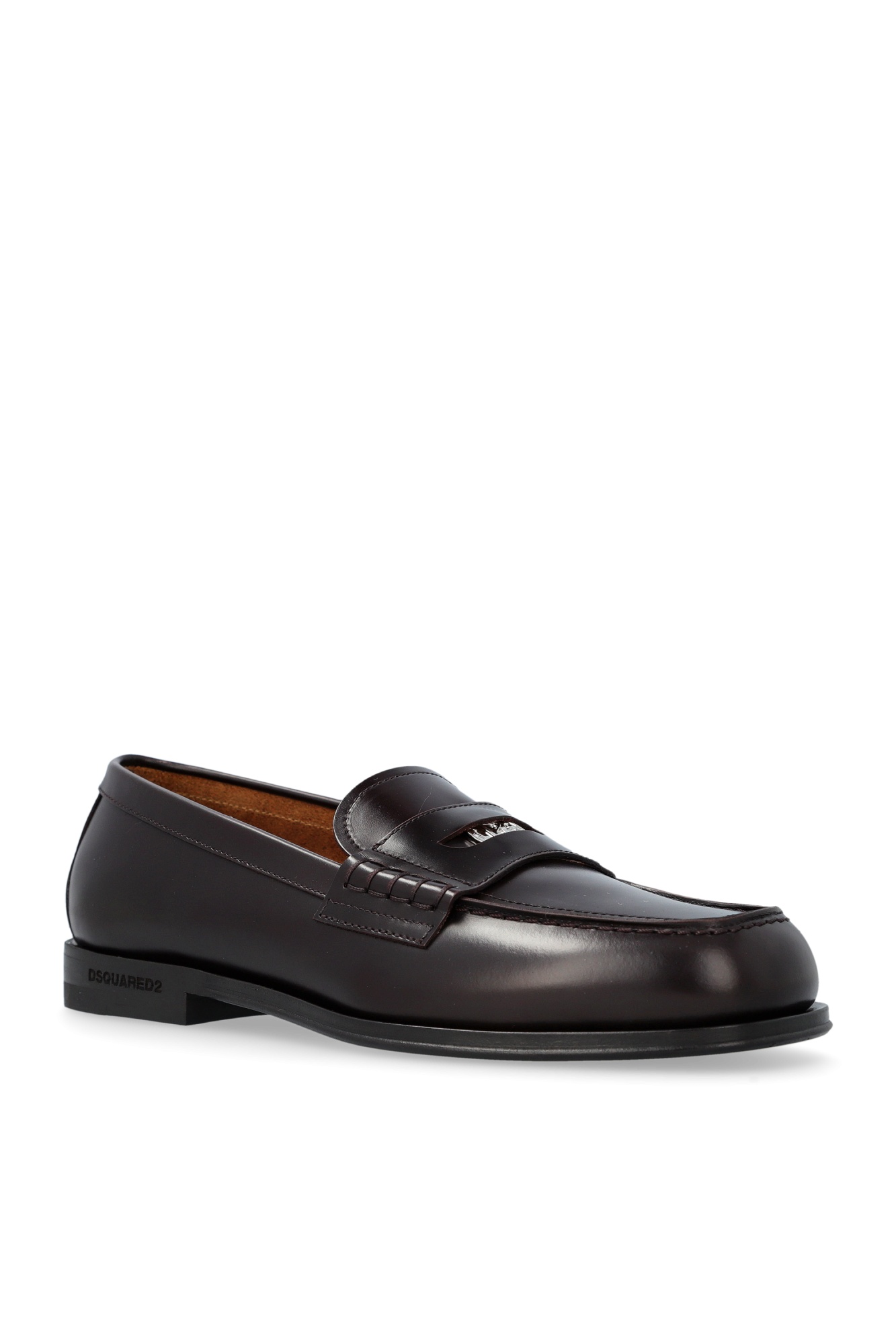Shop Dsquared2 Leather Loafers