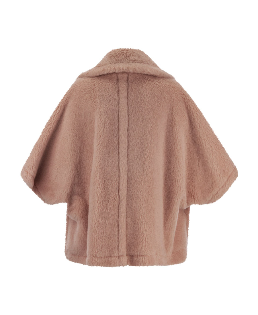 Max Mara Lapel Cloak In Nude