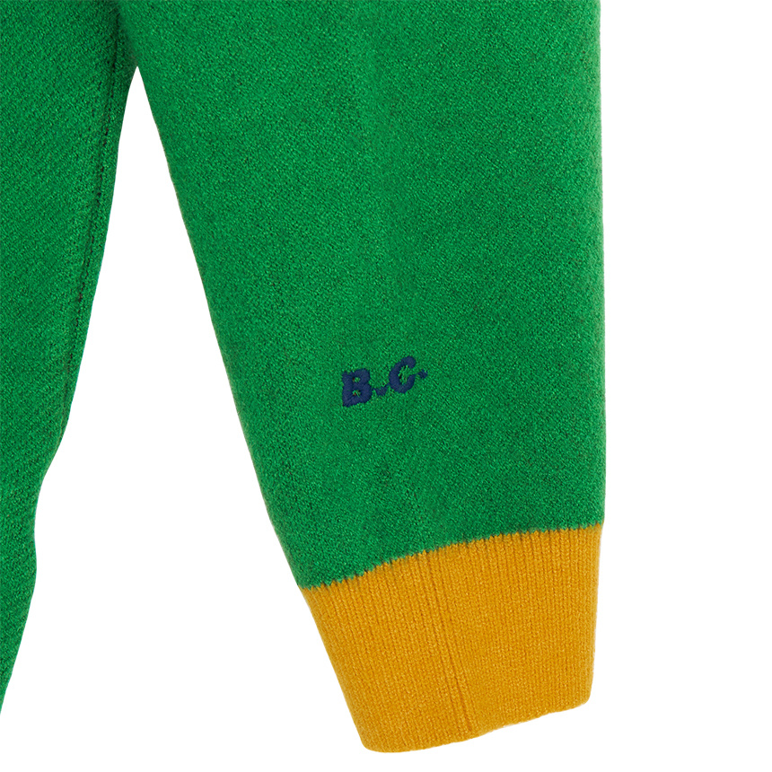 Bobo Choses Baby Green Hungry Squirrel Sweater In Green