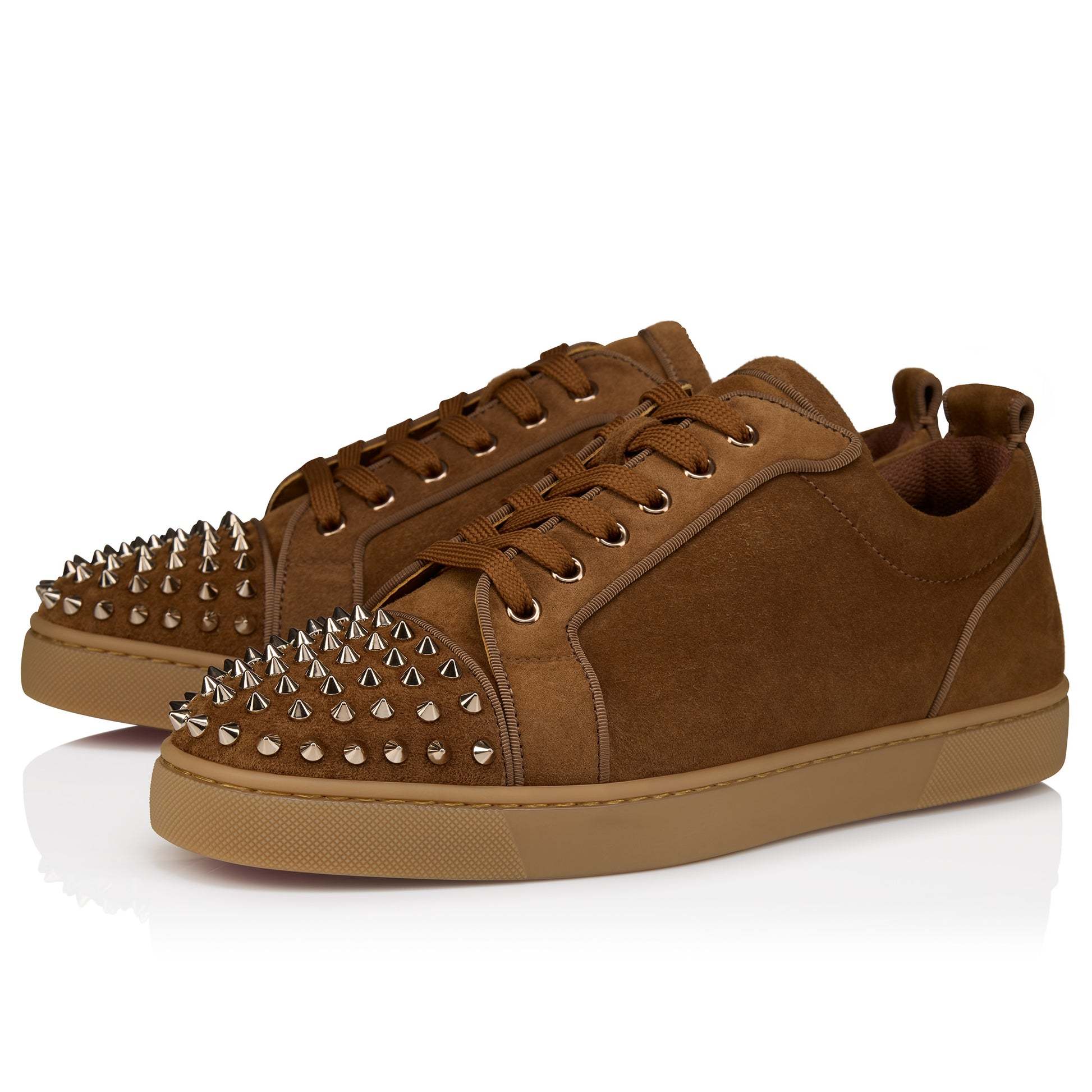 Christian Louboutin Louis Junior Orlato Sude Sneakers In Brown