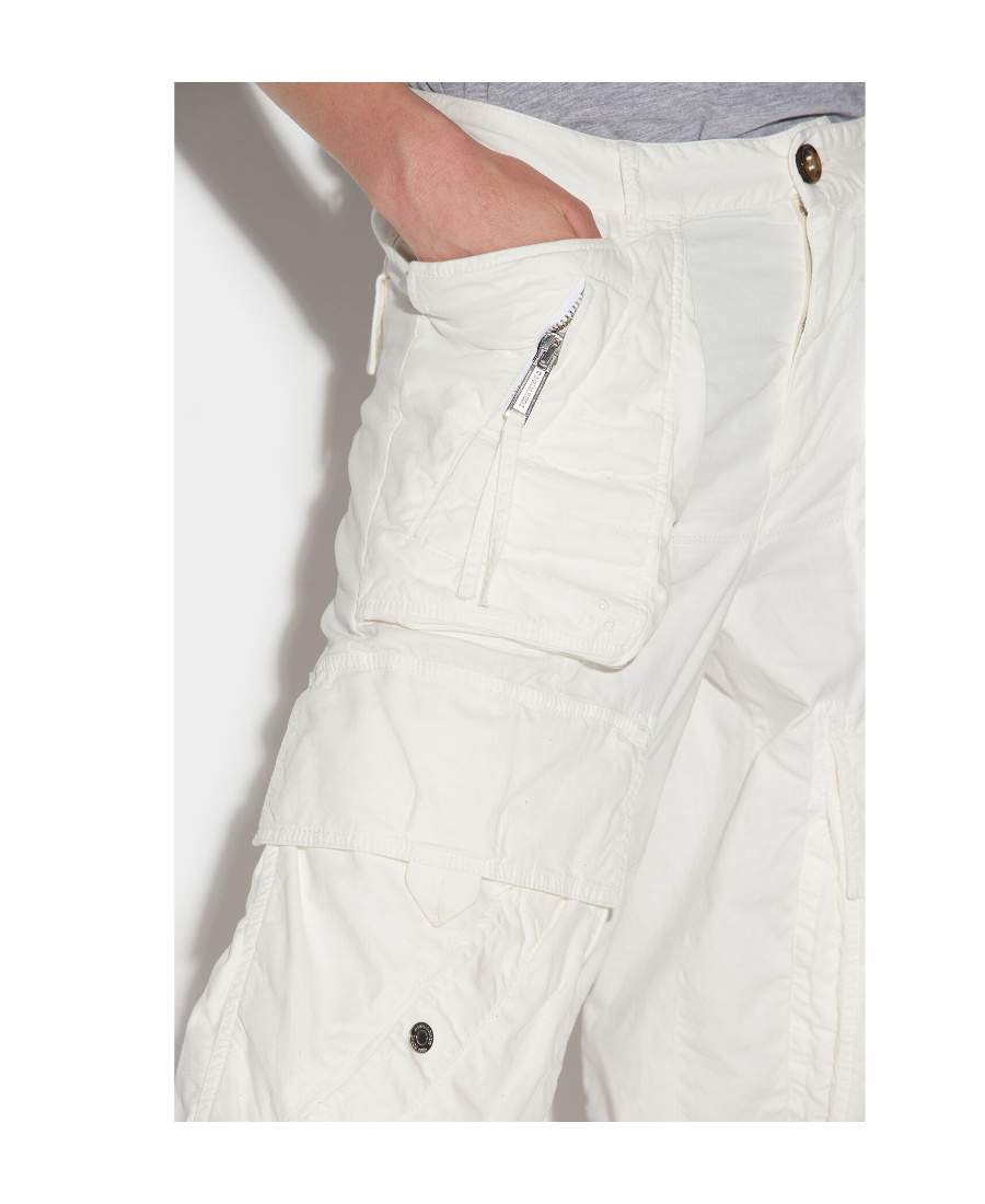 Dsquared2 Multi-pocket Cargo Trousers In White