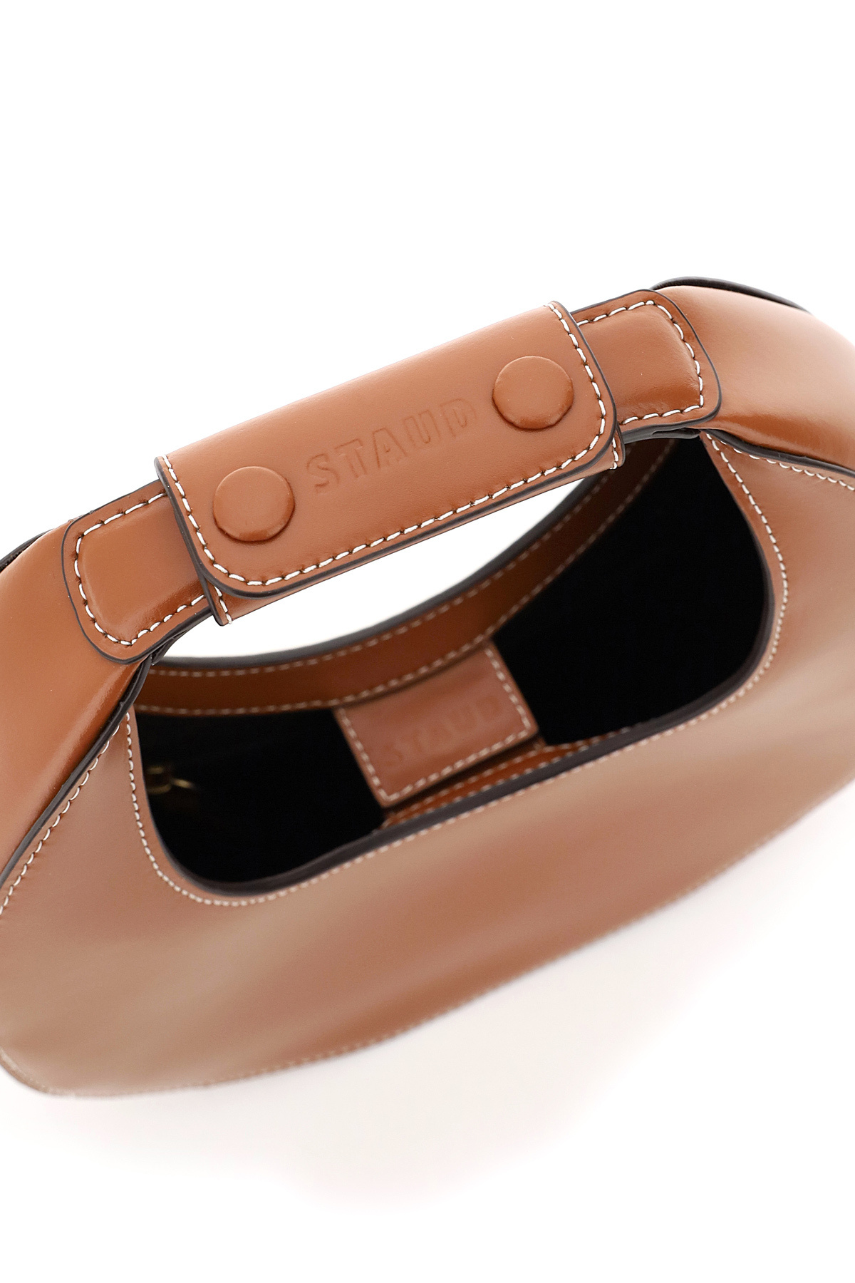 Staud Mini Moon Shoulder Bag In Brown