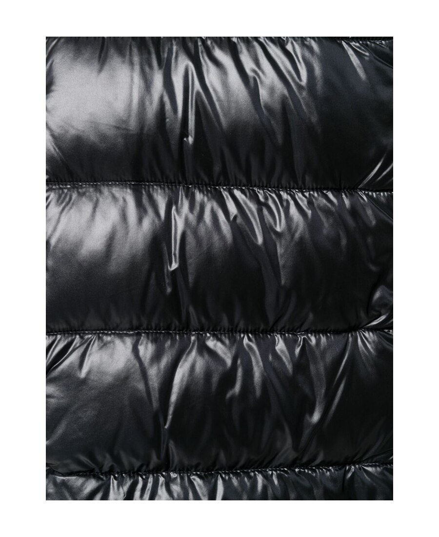 Herno Midi Quilted Down Jacket With High Neck In Black
