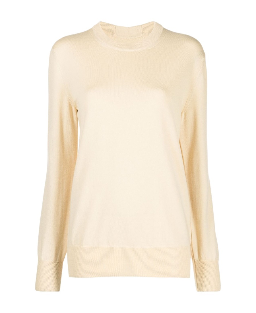 Jil Sander Crew-neck Wool Jumper In Nude