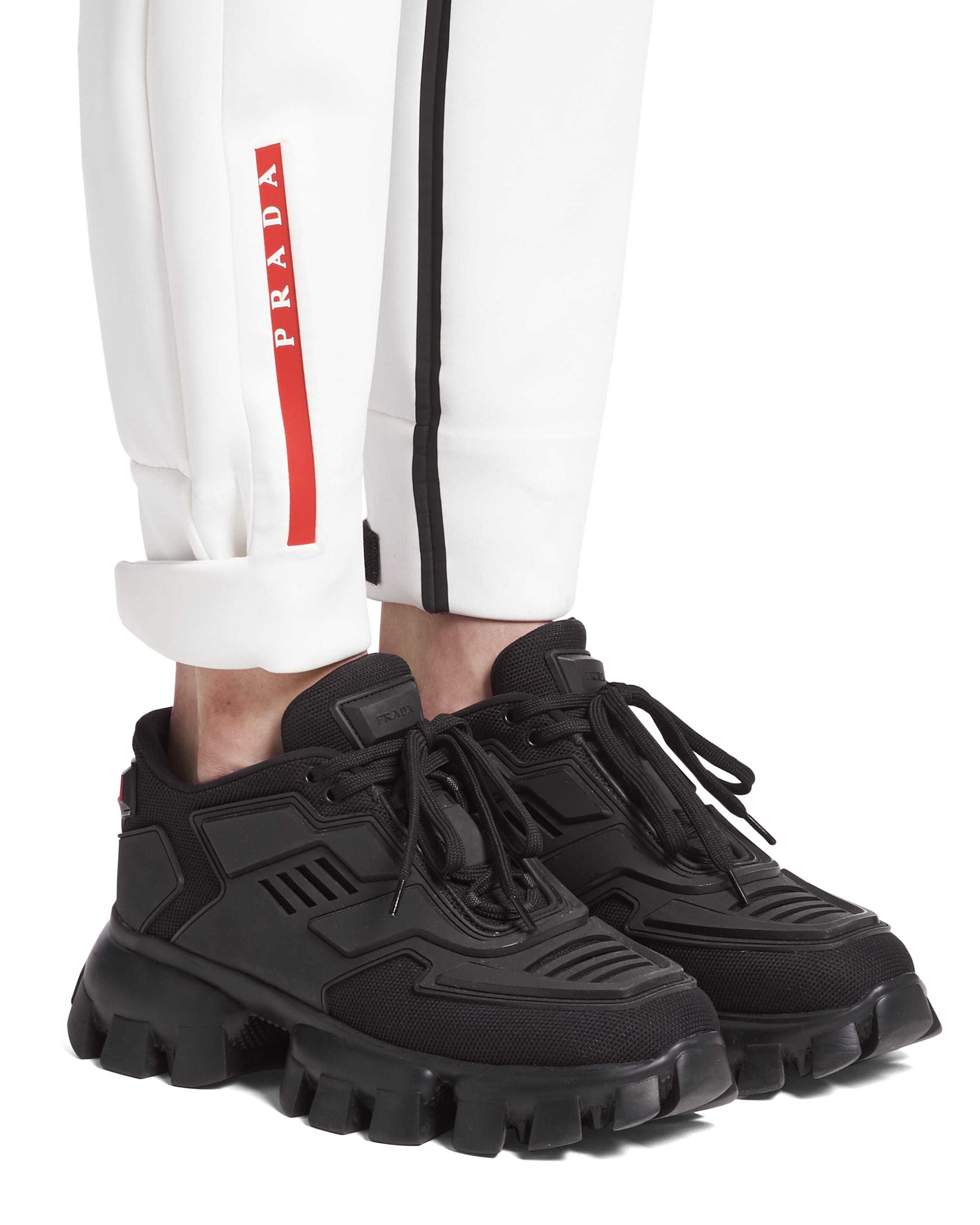 Prada Back Pleat Cropped Pant In White