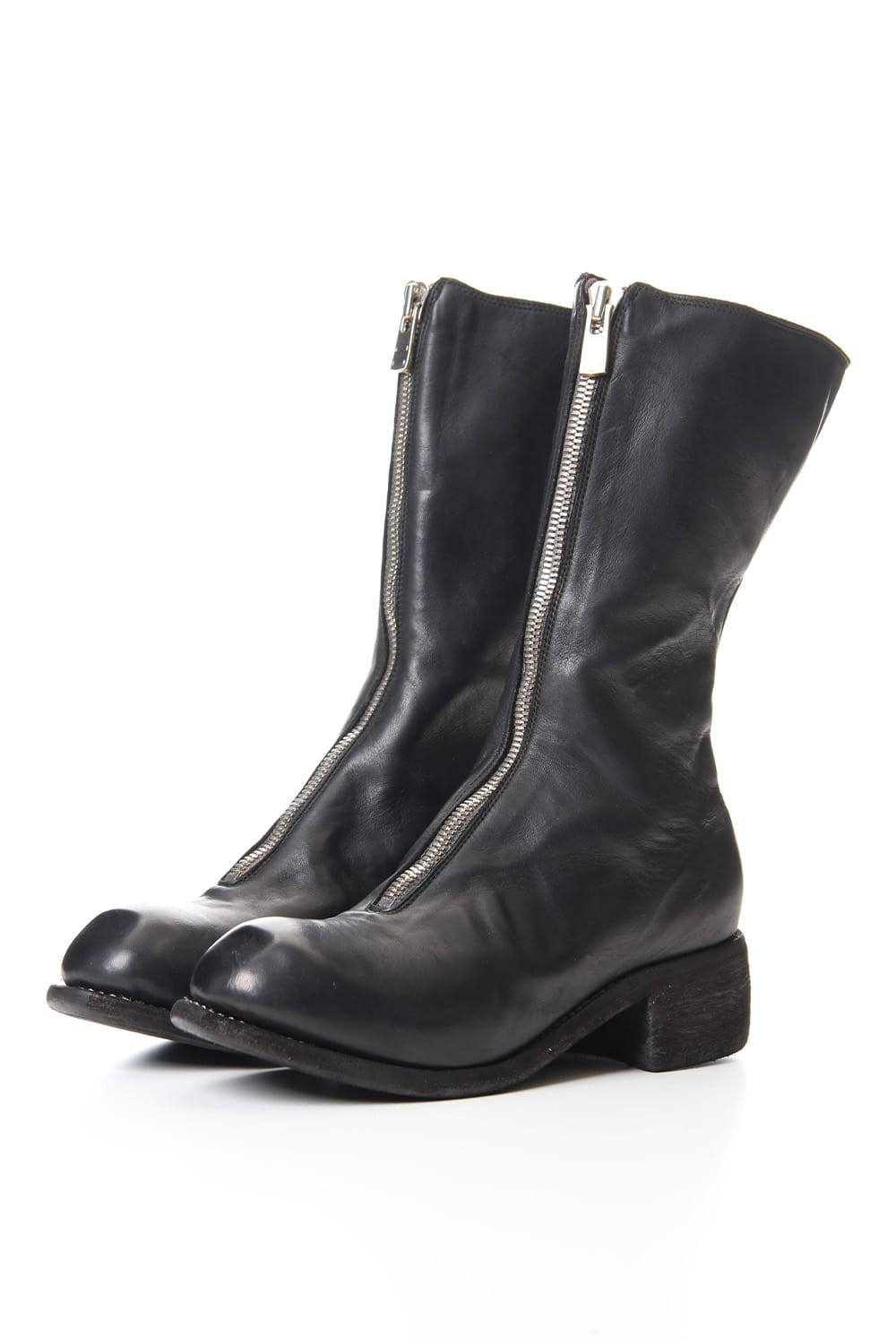 Guidi Pl9 Front Zipper Boots In Black