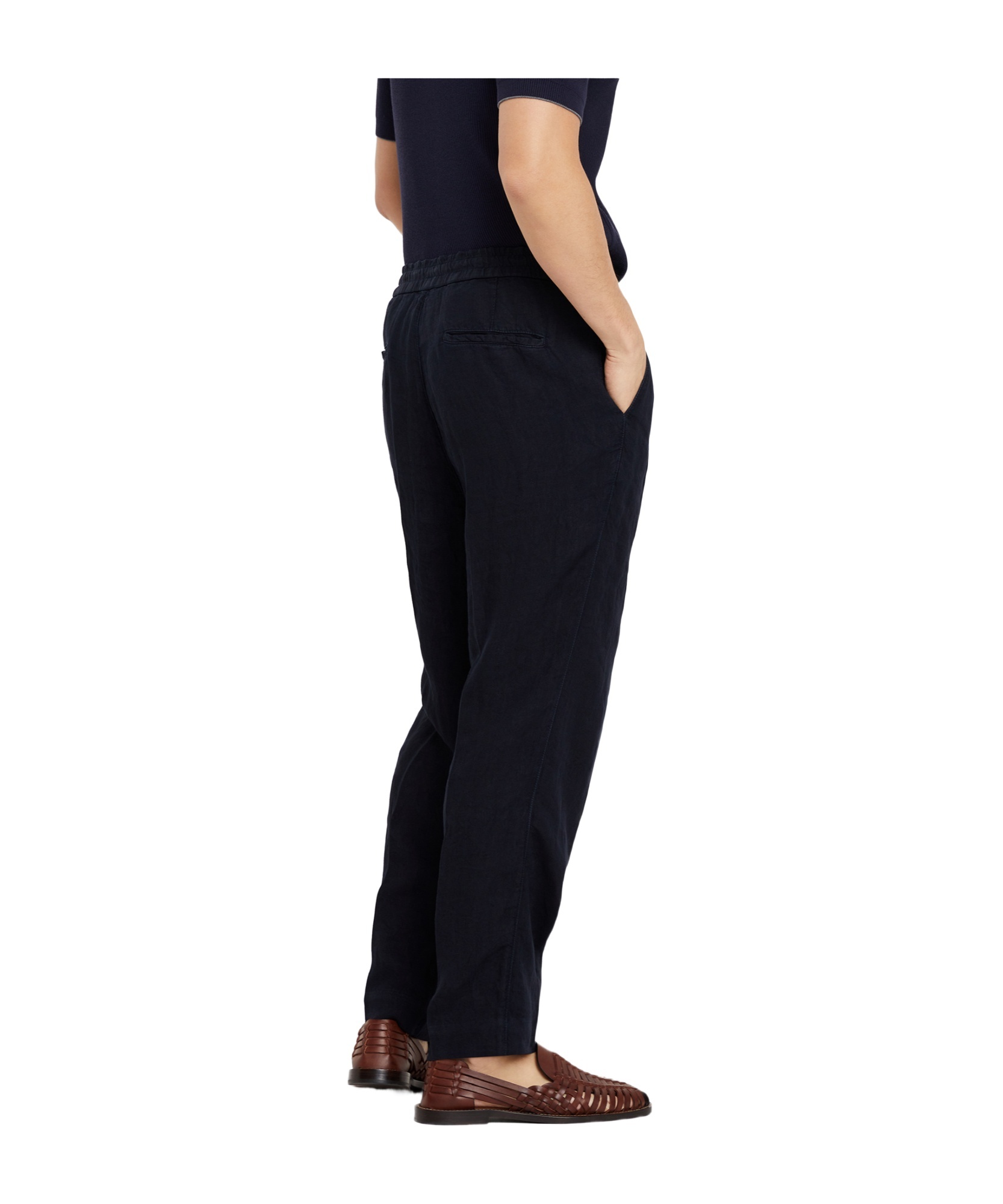 Brunello Cucinelli Elasticated Waistband Drawstring Pants In Black