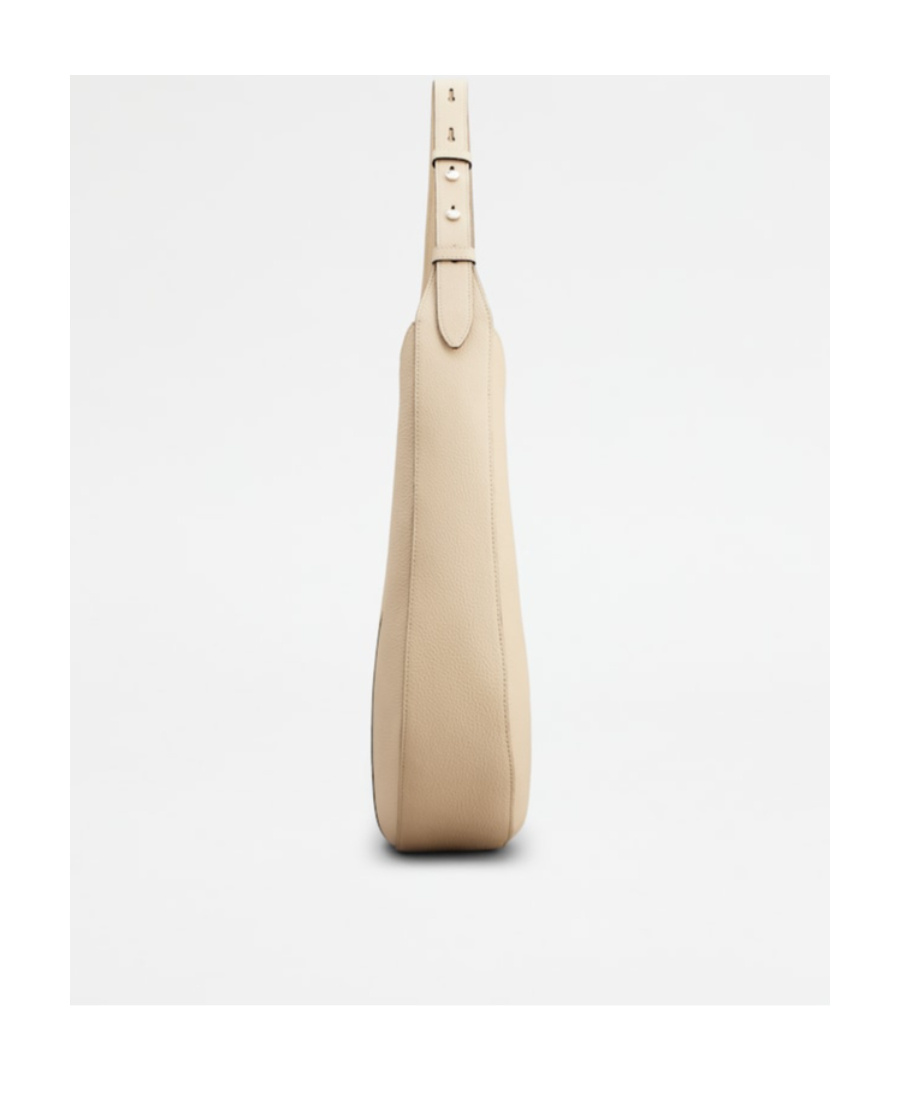 Tod's Small Oboe Leather Tote Bag In Nude