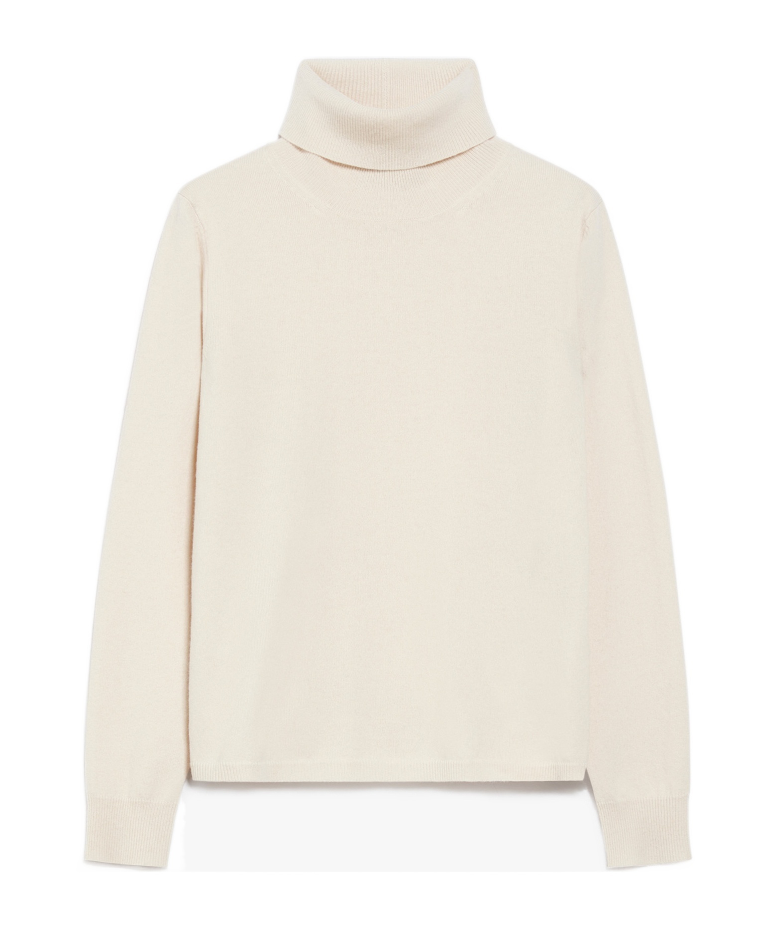 Max Mara Lightweight Cashmere Turtleneck High Collar In White