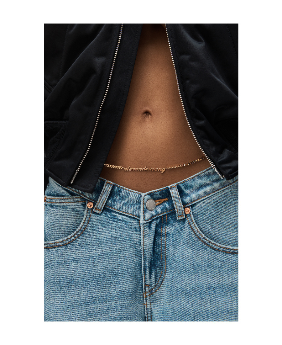 ALEXANDER WANG ALEXANDER WANG CHAIN-EMBELLISHED STRAIGHT-LEG JEANS